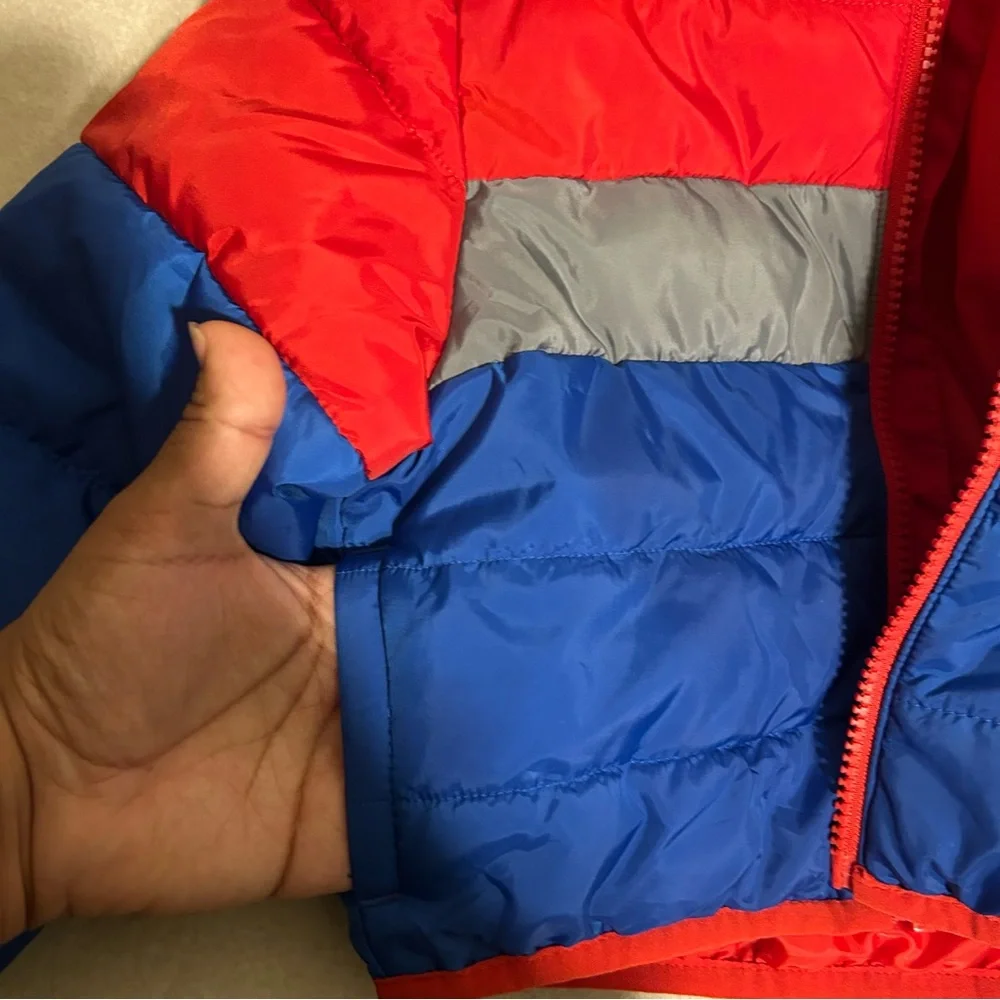 Nike Sportswear Toddler Boys Just Do It‎ Puffer Jacket Blue Red Size 2T